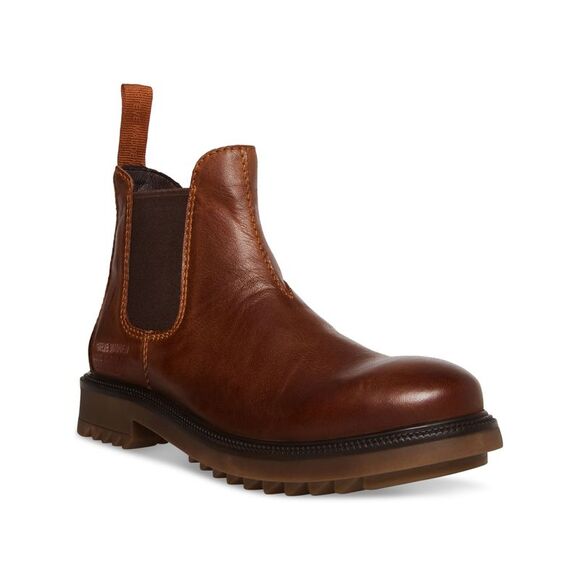 MADDEN Mens Brown Cushioned Goring Maxxin Round Toe Block Heel Chelsea Boot main image 1